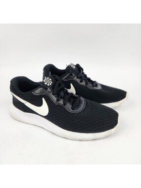 Nike Tanjun Shoes Womens Sneaker Easy On Black White DJ6257-004 Running Sz 6